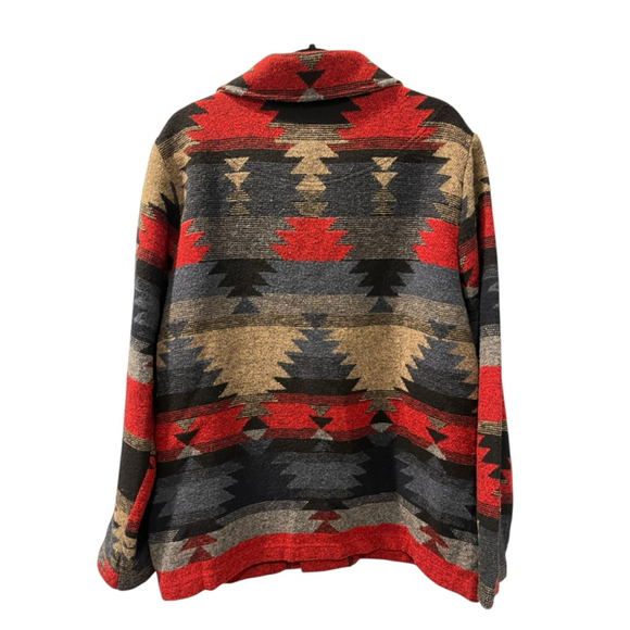 Rhonda Stark Vintage 90's Aztec Wool Jacket Size L/XL Southwestern USA Women's - Picture 5 of 7